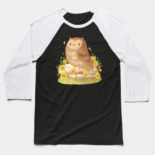 Owl and books Baseball T-Shirt